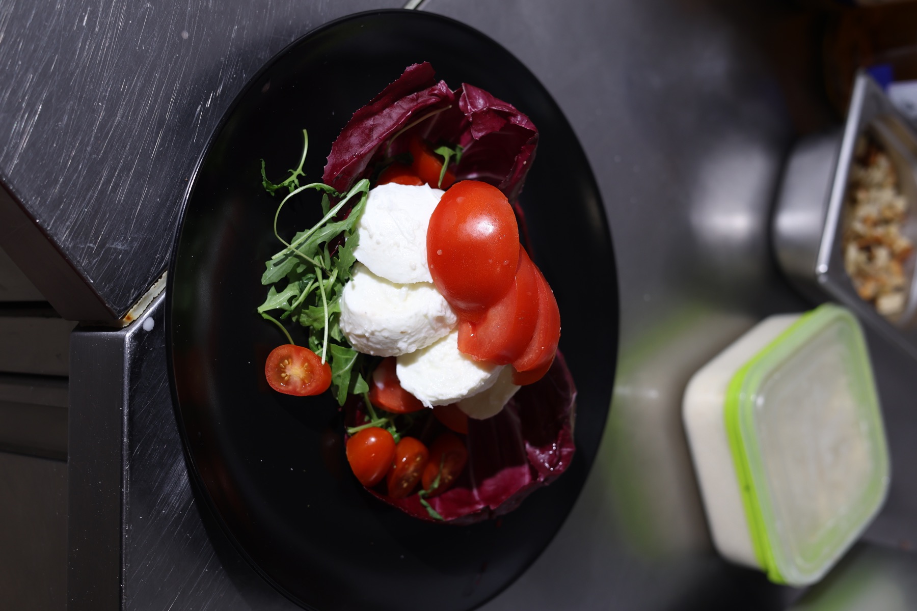 Caprese plate prepared in the Gondelfahrt kitchen